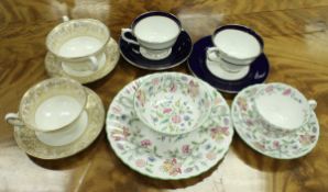 A Minton Haddon Hall bone china part tea service,