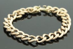 A Victorian 9 carat rose gold curb link bracelet 14.