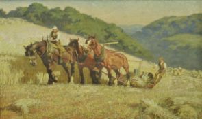 MAUD HOGARTH CLAY "Harvest time" (probably at Home Farm,