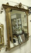A late Victorian giltwood and gesso framed mantel mirror CONDITION REPORTS 138cm