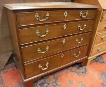 A circa 1900 mahogany chest in the George III taste,