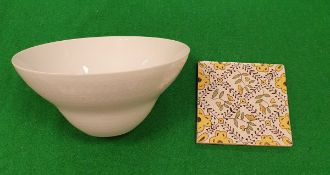 BJORN WIINBLAD for Rosenthal - a "Romance" motif white porcelain serving or fruit bowl,