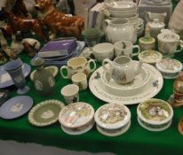 A collection of various Wedgwood "Beatrix Potter" wares, Royal Doulton "Bunnykins" wares,