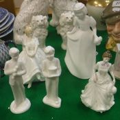 A collection of Royal Doulton figurines comprising "Lavender Rose" HN3481, "Harmony" HN4096,