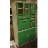 Two mid 20th Century kitchen larder cabinets