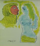 AFTER GUILLAUME CORNIELLE (Belgian 1922-2010) a set of eight coloured lithographs depicting "Nude