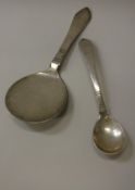 A Georg Jensen "Continental" pattern serving spoon,