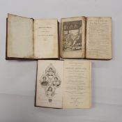 A collection of eleven various 18th Century and later leather bound books to include one volumes