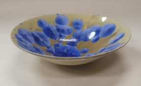 SIMON RICH (Contemporary) - a blue crystalline glazed bowl,