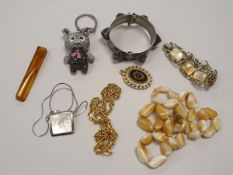 A box of assorted costume jewellery