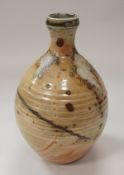 HARRIET COLLERIDGE (Contemporary) - a stoneware narrow necked bottle, impressed potter's seal,