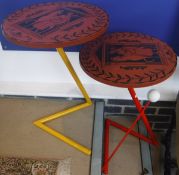 A painted occasional table,