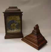 A circa 1900 mahogany bracket clock,