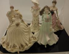 A collection of Coalport figurines "The Lovely Lady Christabel", limited edition No'd.