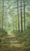 MURIEL ENGLAND "Denny Wood", oil on canvas, signed lower right,