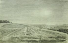 NAN YOUNGMAN OBE (BRITISH 1906 - 1995) "Rural Landscape" charcoal,