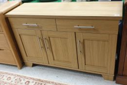 A modern oak effect sideboard