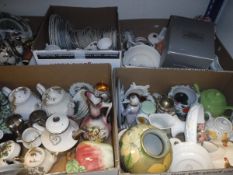 Five boxes of assorted chinaware