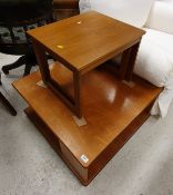 A modern teak G Plan coffee table together with a McIntosh Furniture teak nest of two occasional