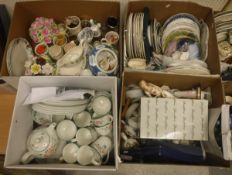 Six boxes of assorted china and glassware