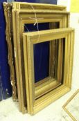 Four large giltwood and gesso picture frames