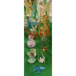 A Riihmaki "Tamara Aladdin" vase, together with a Victorian glass dump,