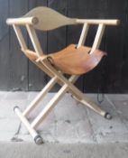 A pair of Trannon C2 folding directors chairs, designed by David Colwell,