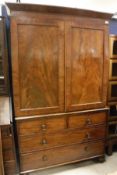 A Victorian mahogany linen press CONDITION REPORTS There are four sliding drawers to