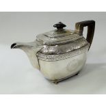 A George III silver teapot (by John Emes, London 1806), 19.