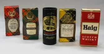 WITHDRAWN A selection of ten vintage boxed miniature Whiskies to include 1960s Haig Scotch Whisky