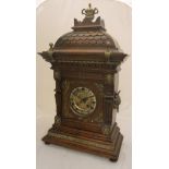 A 19th Century Continental walnut cased bracket clock,