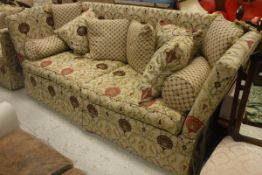 A Brights of Nettlebed "Ashton" drop-arm Knole sofa in Jim Dickens fabric