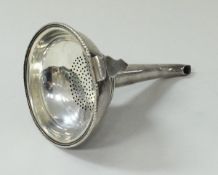 A George III silver wine funnel in two parts (by Hester Bateman, London 1770), 2.