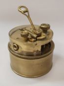 A brass cased pocket sextant by A Hobbs of London