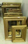 A collection of seventeen picture frames, some giltwood and gesso,