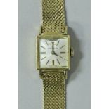 An 18 carat gold Jaeger Lecoultre ladies wristwatch,