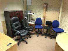 A collection of office furniture