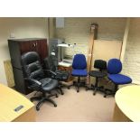A collection of office furniture