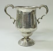 A George V silver trophy cup inscribed "Cirencester Grammar School Junior School Victor Ludorum Cup