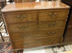 A 19th Century mahogany chest of two short over three long drawer,