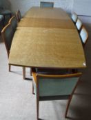 A vintage Gordon Russell of Broadway extending dining table,