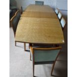 A vintage Gordon Russell of Broadway extending dining table,