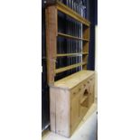 A large Victorian pine dresser,