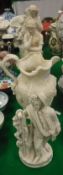 A Copeland Parian ware relief moulded jug,