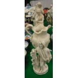 A Copeland Parian ware relief moulded jug,