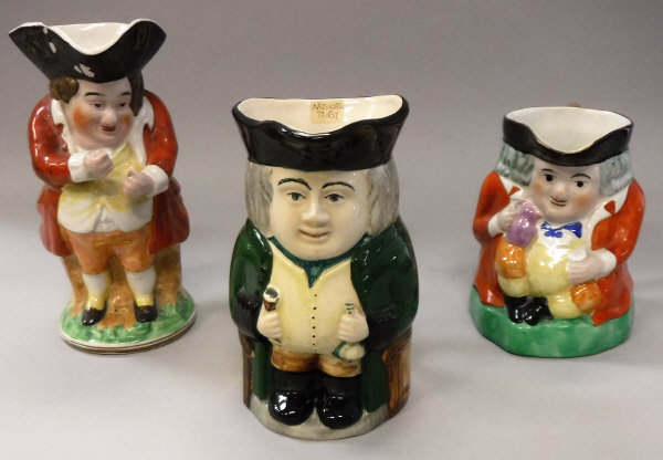 A collection of three various Toby jugs including two A E Gray & Co.