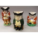 A collection of three various Toby jugs including two A E Gray & Co.