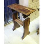 A yew wood two tier occasional