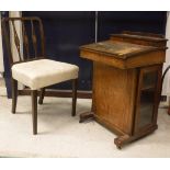 A set of four Edwardian mahogany and inlaid dining chairs,