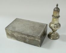 An Edward VIII silver baluster shaped sugar caster in the Georgian manner (by F T Ray & Co.